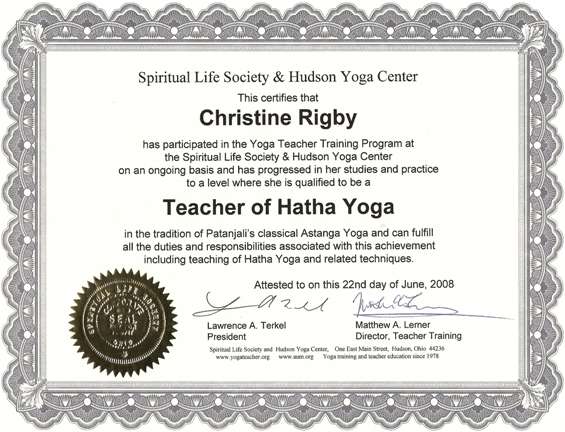 yoga teacher certification